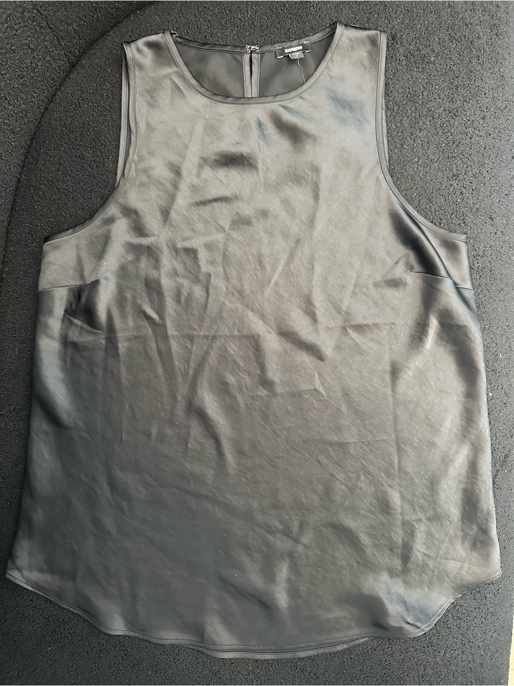 Express Satin Crew Neck Tank Top